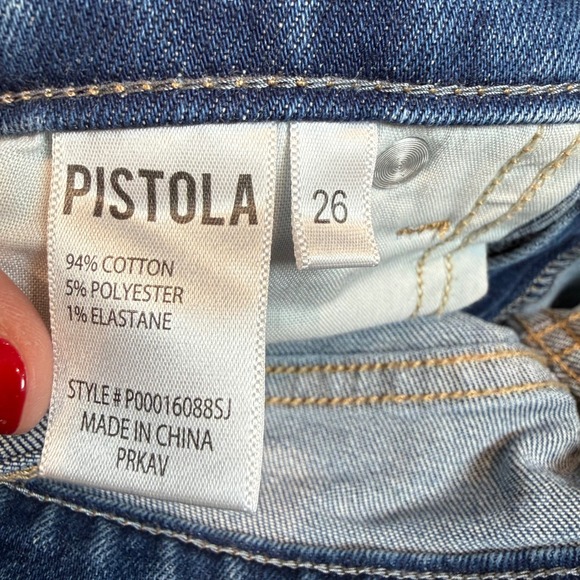 Pistola Lennon High Rise Crop Bootcut Jeans Size 26 Raw Hem - Picture 8 of 11